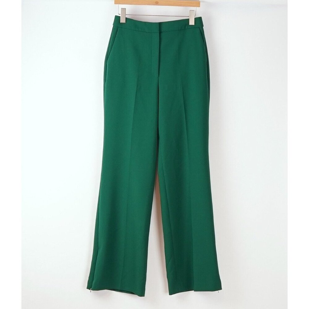 Pearl by Lela Rose Stretch Crepe Contrast Detail Trouser Pants - Size 6